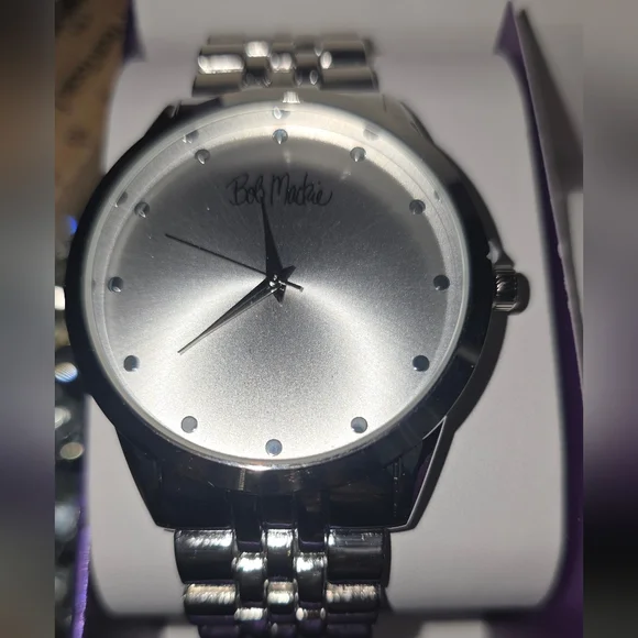 Bob Mackie Silver Mens And Womens Watch Set